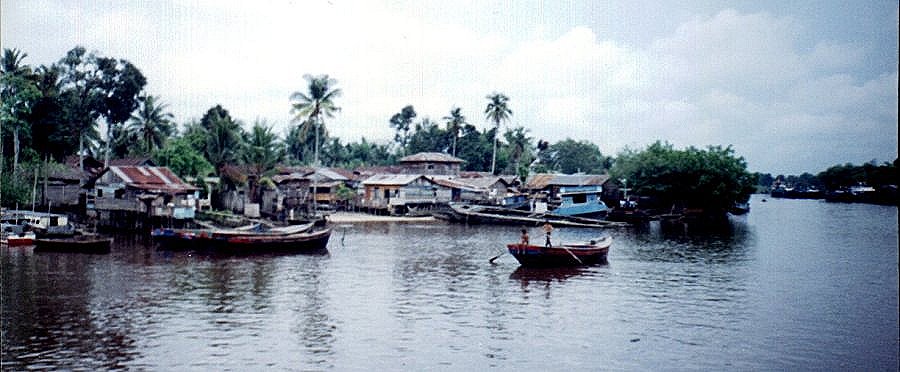 Sungai Siak River at Pakanbaru in Sumatra