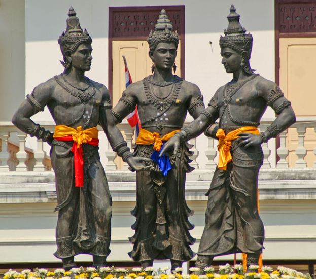 3 Kings Statue in Chiang Mai in northern Thailand