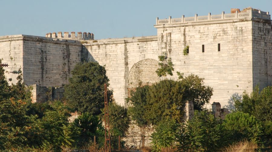 The Golden Gate in the Walls of Constantinople in Istanbul in Turkey