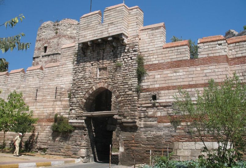 Gate of the Spring in the Walls of Constantinople in Istanbul in Turkey
