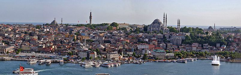 Istanbul and Golden Horn on Bosphorus