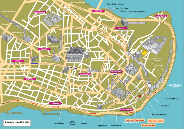 Tourism Map of Istanbul