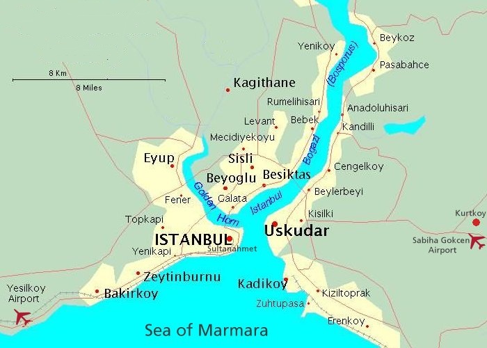 Location Map of Istanbul
