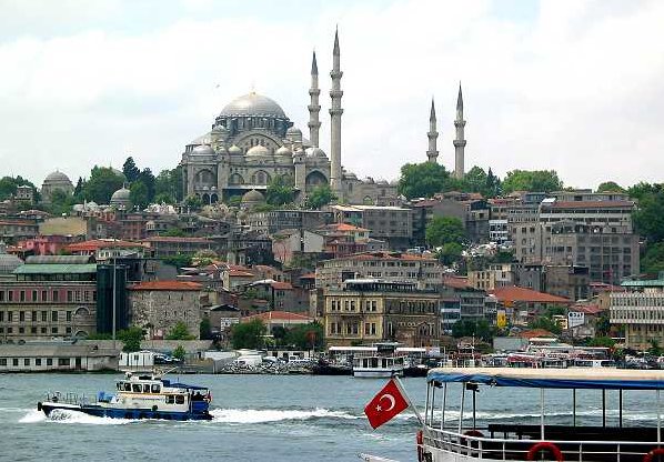 Suleymaniye from the Bosphorus in Istanbul