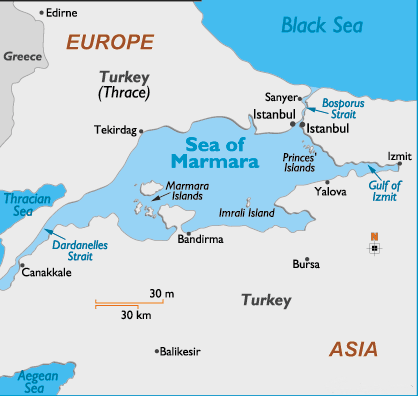 Sea of Marmara ( Marmora ) in Turkey