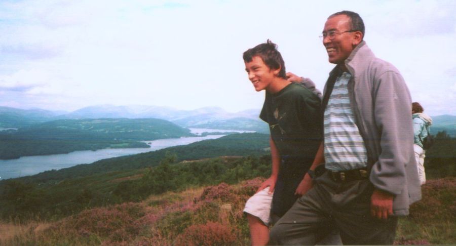 Ang Zangbu and Tashi Sherpa above Lake Windermere in the Lake District of NW England