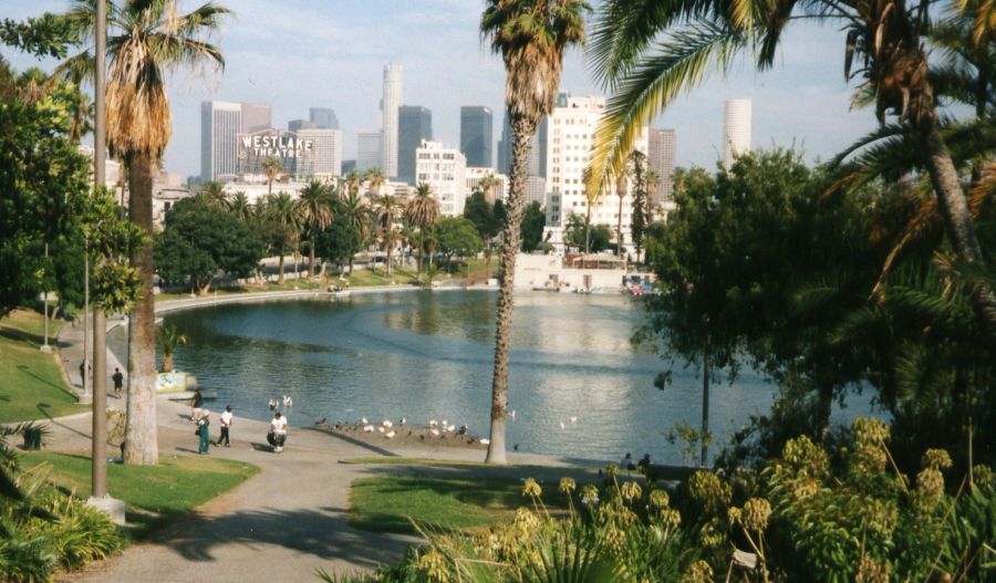 Macarthur Park in Los Angeles in California State of USA