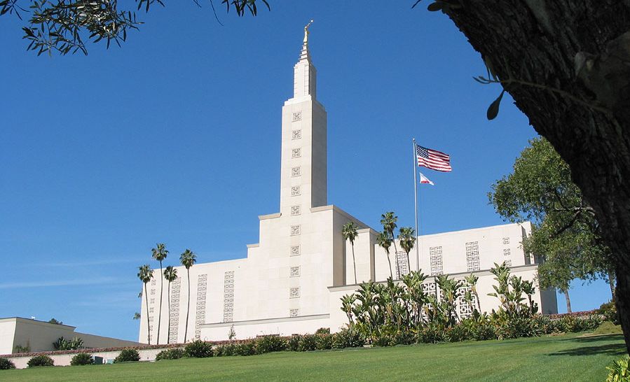 Mormon Temple in Los Angeles in California State of USA