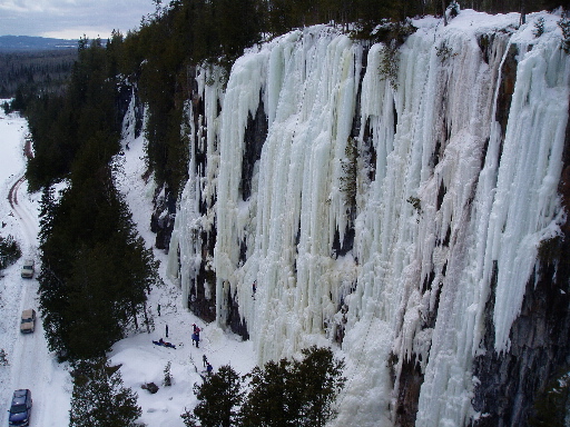Frozen Waterfall in Eagle Canyon, Northern Ontario, Canada