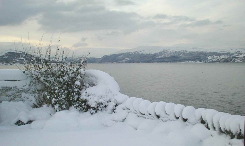 Snowscape at "Stuchriach", Strachur in Argyll, Scotland by Nan and Nat Corstorphine