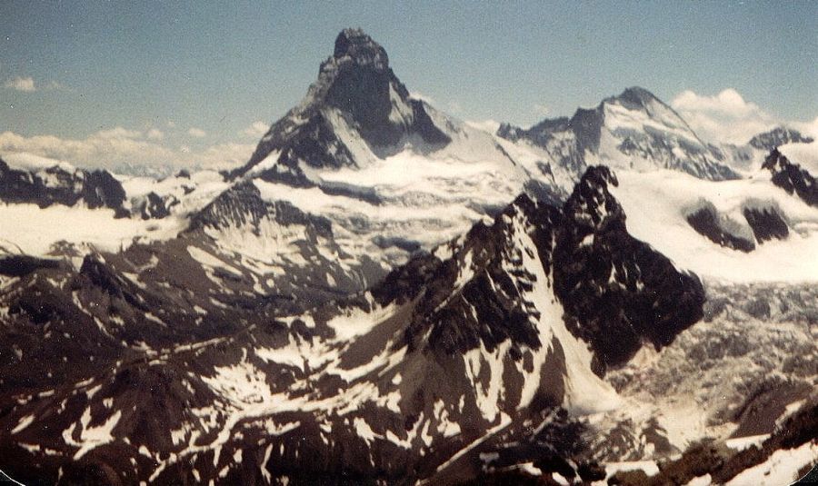 The Matterhorn and Dent D'Herens from the Weisshorn