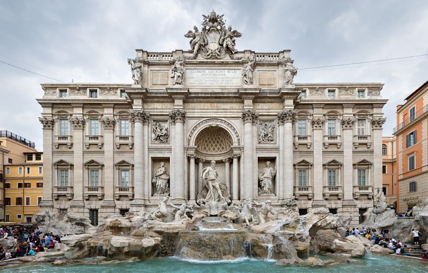 Trevi Fountain in Rome the capital city of Italy