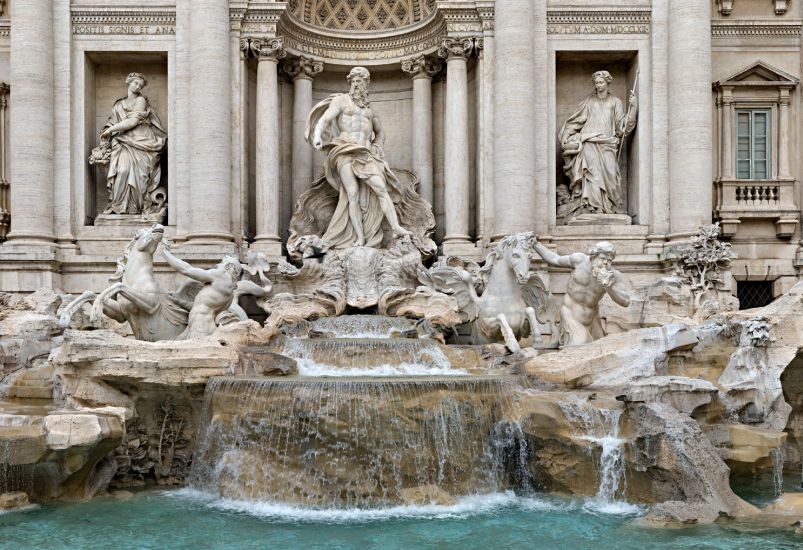 Trevi Fountain in Rome capital city of Italy