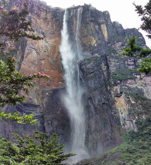 Angel Falls ( Salto Angel ) in Venezuela