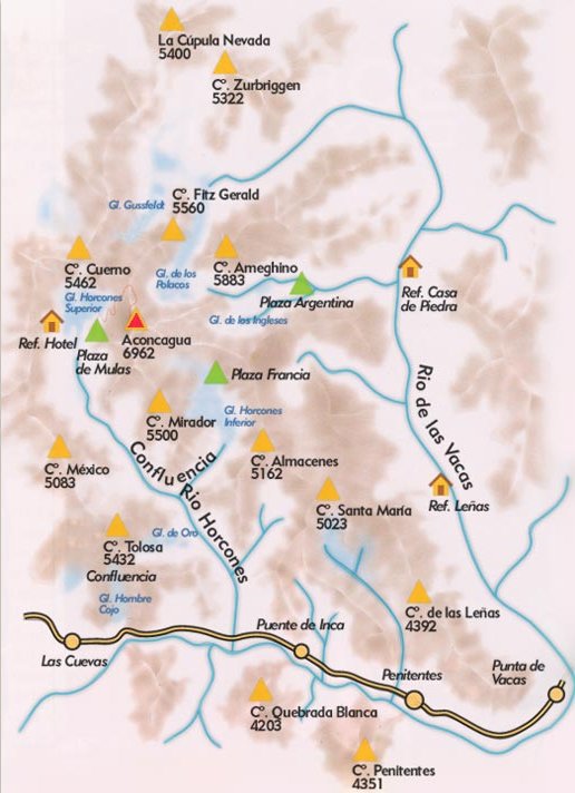 Aconcagua approach routes