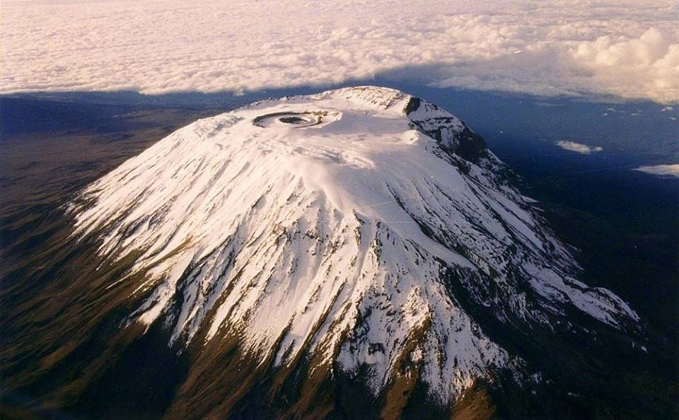 Aerial view of Mount Kilimanjaro