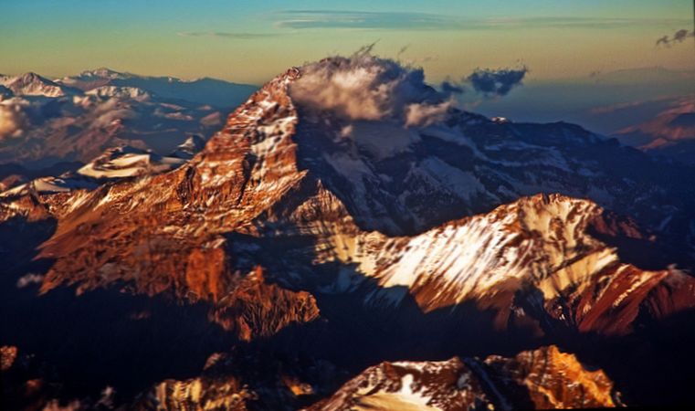 Aerial view of Mount Aconcagua