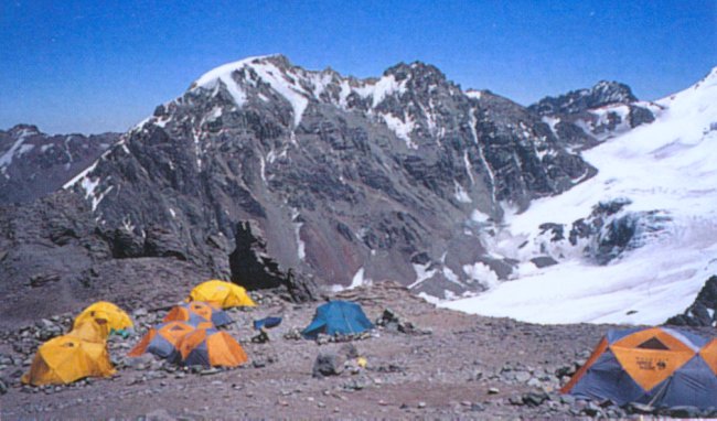 Camp Canada on ascent of Aconcagua