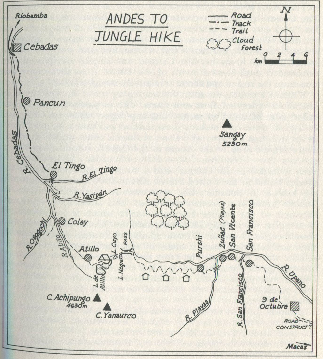 Map of Sangay