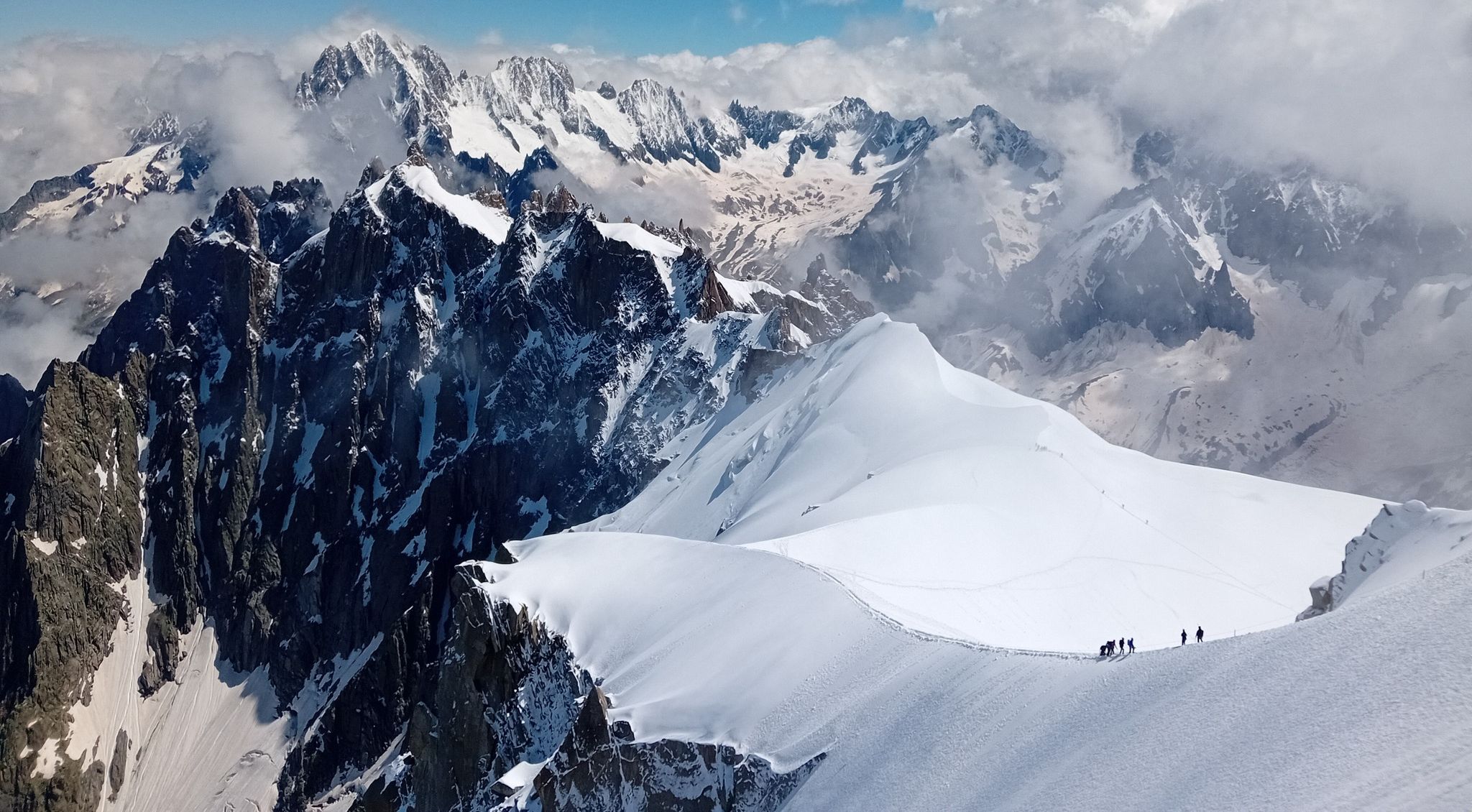 Chamonix Aiguilles from Aiguille du Midi