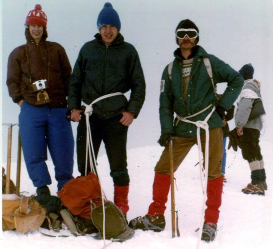 On summit of Mont Blanc