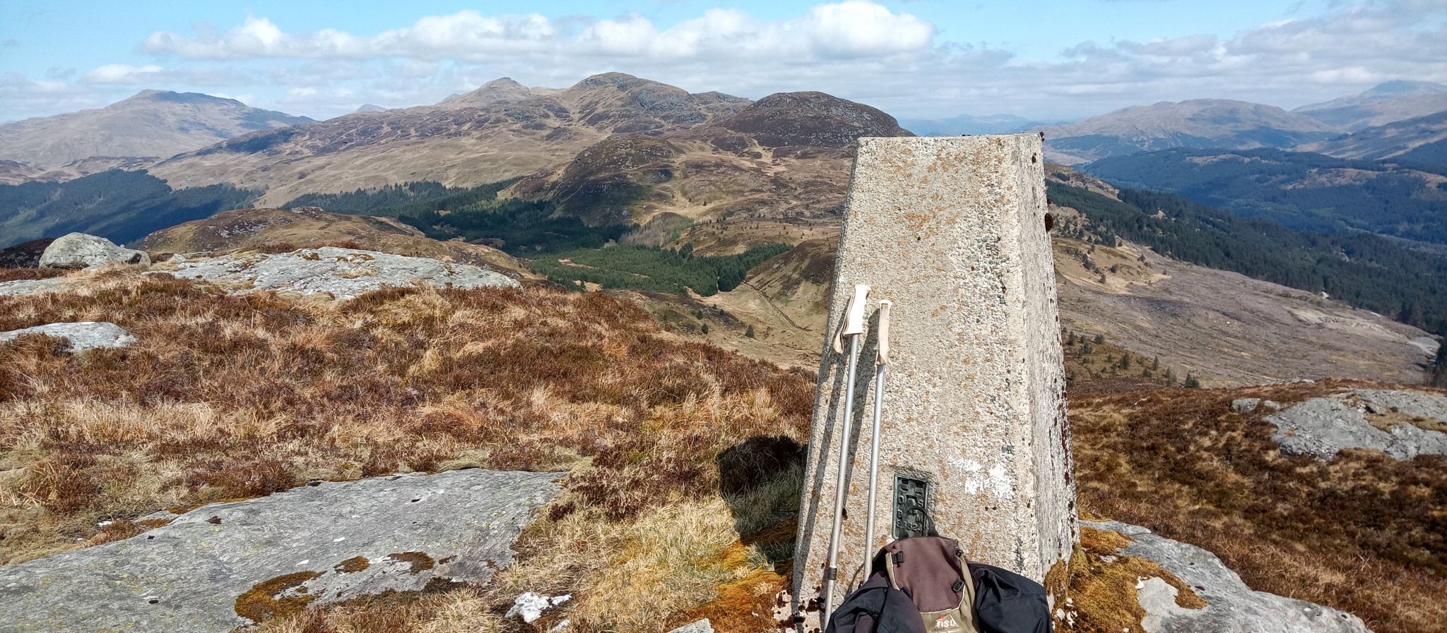 Ben Donich, Cnoc Coinnich and Beinn Reithe from The Saddle