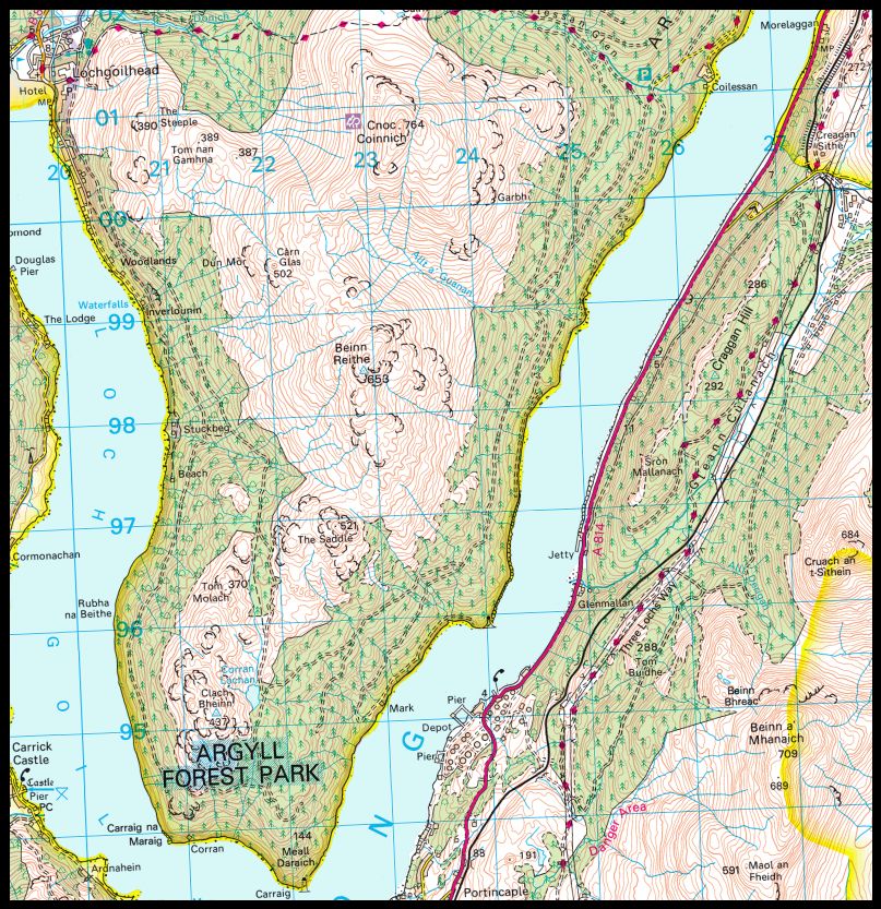 Map of Ardgoil Peninsula
