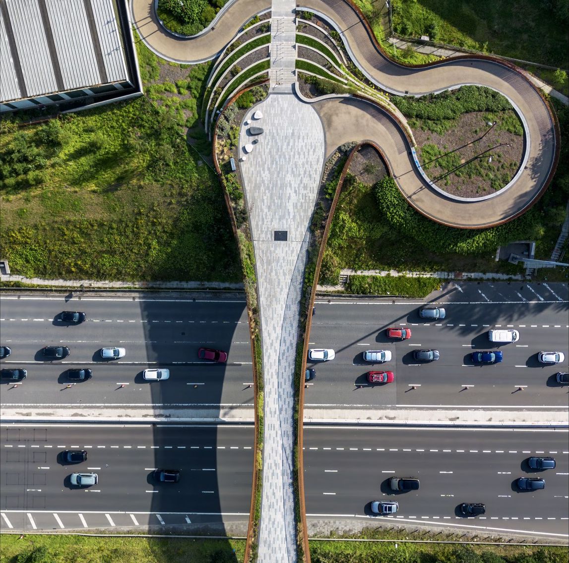 Aerial view of Sighthill Bridge
